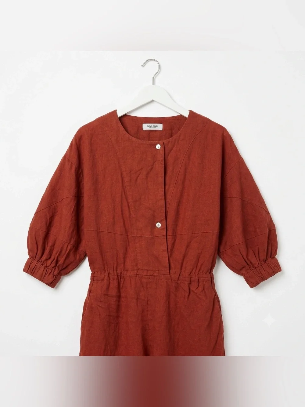 Linen Rust-Orange Rachel Comey Jumpsuit in a Size 4